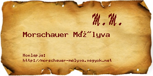 Morschauer Mályva névjegykártya